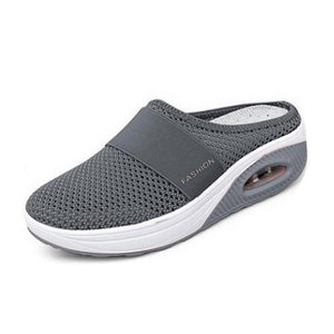 Slingback platt sandaler i mesh för kvinnor