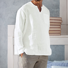 Ladda upp bild till gallerivisning, Men‘s Long-sleeved Linen Shirt
