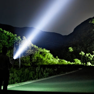 Superljusstark långdistans laserzoombar ficklampa