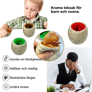 Dinosaurieägg klämleksak