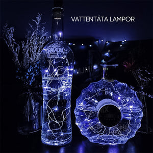 🍾LED vinflaska ljus kork nattlampa DIY Decor Lift