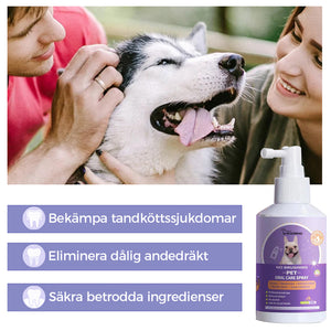 Tandrengöringsspray för hundar och katter