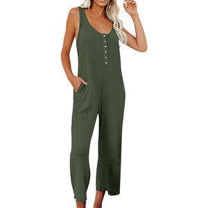 Enfärgade Jumpsuit Backpacking byxor med fickor