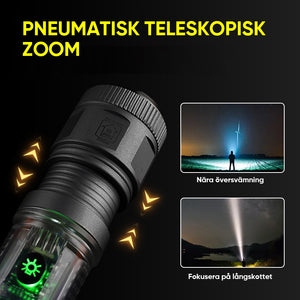 Superljusstark långdistans laserzoombar ficklampa