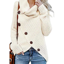 Ladda upp bild till gallerivisning, Irregular Ladies High Collar Sweater
