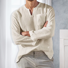 Ladda upp bild till gallerivisning, Men‘s Long-sleeved Linen Shirt
