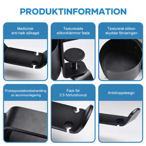 2 i 1 universell skrivbordsmugghållare