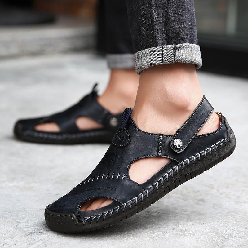 Casual lädersandal | Herr | Lättvikt