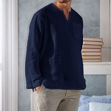 Ladda upp bild till gallerivisning, Men‘s Long-sleeved Linen Shirt
