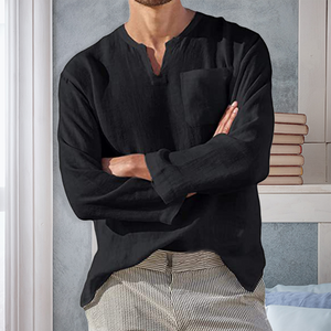 Men‘s Long-sleeved Linen Shirt