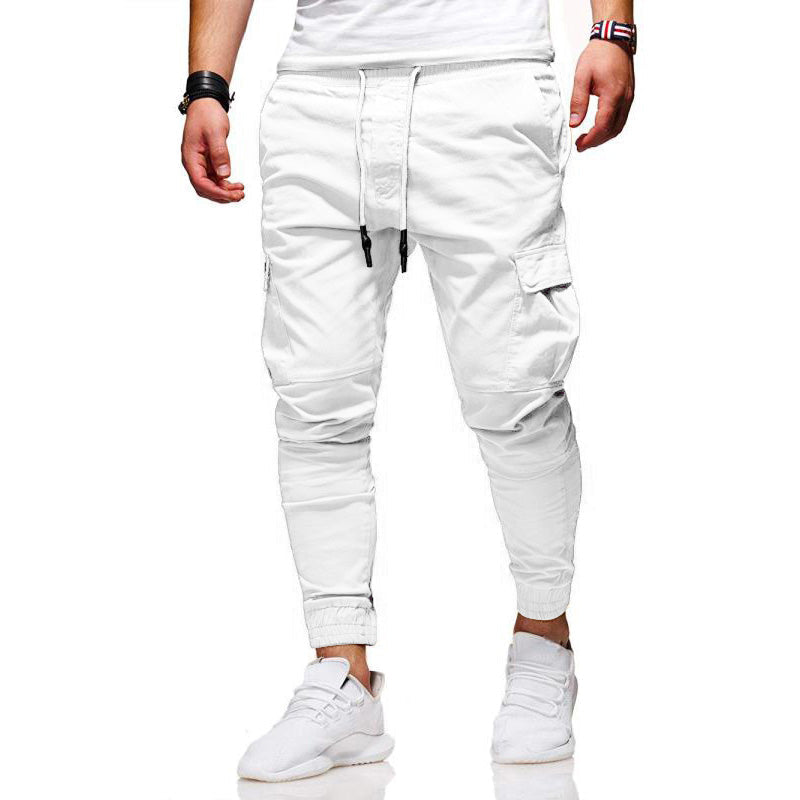 Enfärgade casual dragsko Joggers