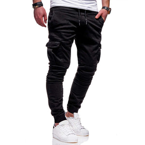 Enfärgade casual dragsko Joggers