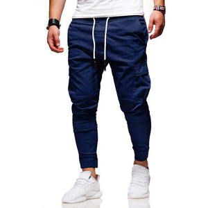 Enfärgade casual dragsko Joggers