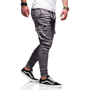 Enfärgade casual dragsko Joggers