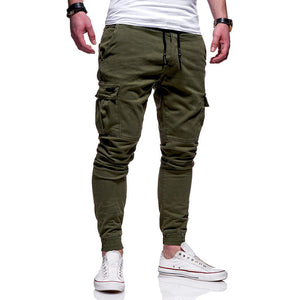 Enfärgade casual dragsko Joggers