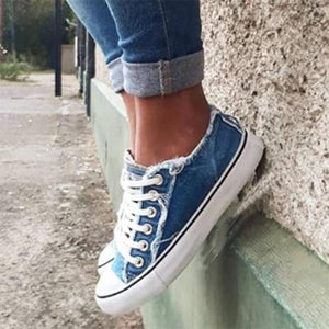 Denim canvas skor