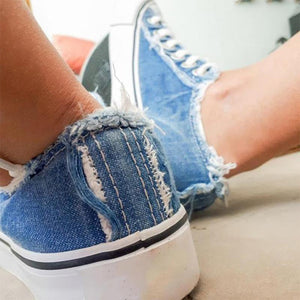 Denim canvas skor