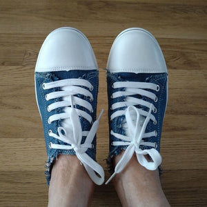 Denim canvas skor