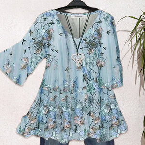 Swing Flare Sleeve Blus