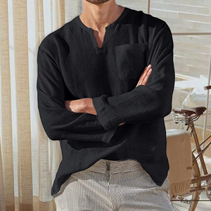 Men‘s Long-sleeved Linen Shirt