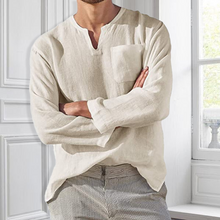 Ladda upp bild till gallerivisning, Men‘s Long-sleeved Linen Shirt
