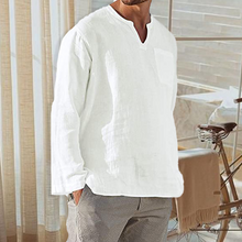 Ladda upp bild till gallerivisning, Men‘s Long-sleeved Linen Shirt
