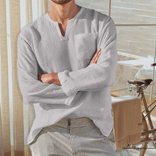 Ladda upp bild till gallerivisning, Men‘s Long-sleeved Linen Shirt
