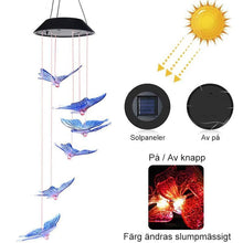 Ladda upp bild till gallerivisning, Färgbyte Solar LED Vattentät Fjäril Wind Chimes
