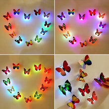 Ladda upp bild till gallerivisning, 3D LED Butterfly Decoration Night Light
