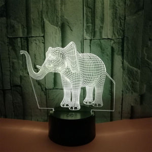 Elephant 3d illusionslampa