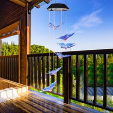 Ladda upp bild till gallerivisning, Färgbyte Solar LED Vattentät Fjäril Wind Chimes
