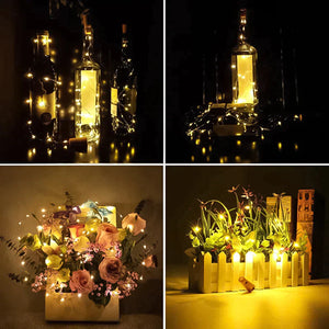 🍾LED vinflaska ljus kork nattlampa DIY Decor Lift