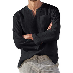 Men‘s Long-sleeved Linen Shirt