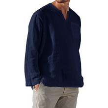 Ladda upp bild till gallerivisning, Men‘s Long-sleeved Linen Shirt
