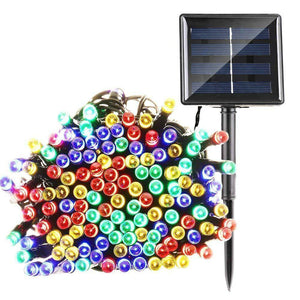 100 LED solcellsdrivna ljusslingor