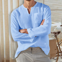 Ladda upp bild till gallerivisning, Men‘s Long-sleeved Linen Shirt
