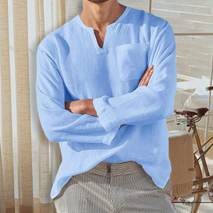 Men‘s Long-sleeved Linen Shirt