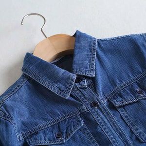 Pocket Long Sleeve Denim Shirt