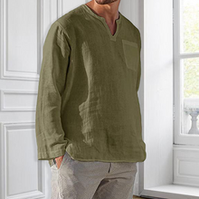 Ladda upp bild till gallerivisning, Men‘s Long-sleeved Linen Shirt
