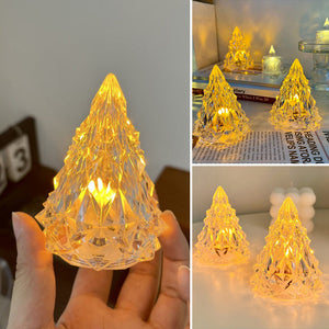 Mini LED Kristal Julgran Nattlampa