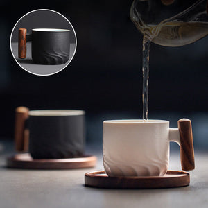 Handgjord retro keramisk kaffemugg