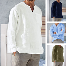 Ladda upp bild till gallerivisning, Men‘s Long-sleeved Linen Shirt
