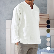 Ladda upp bild till gallerivisning, Men‘s Long-sleeved Linen Shirt
